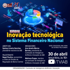 Economista do Banco Central fará palestra no IAB sobre inovação tecnológica no sistema financeiro