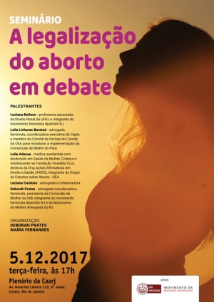 Seminário A legalização do aborto em debate