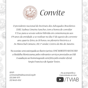 Convite Sessão Solene Híbrida