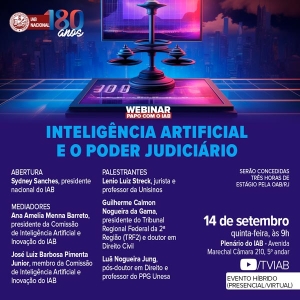 Relação entre inteligência artificial e Poder Judiciário será debatida no Instituto dos Advogados