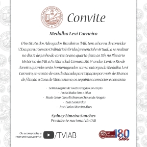 Entrega da Medalha Levi Carneiro