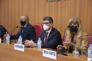 Da esq. para a dir., Vagner Sant'Ana, Luciano Bandeira e Rita Cortez