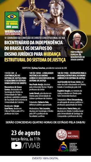 [Webinar - Papo com o IAB] VI Seminário da Comissão de Direito Constitucional