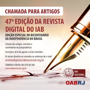 Revista Digital do IAB seleciona textos para edição sobre o bicentenário da Independência