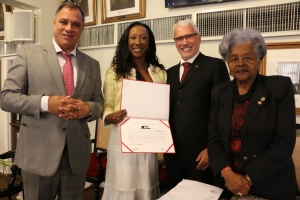 Da esq. para dir., Jorge Rubem Folena, Manuelita Hermes Rosa Oliveira Filha, Carlos Eduardo Machado e Edmée da Conceição Cardoso