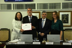Da esq. para a dir., Marcia Dinis, Rogerio Schietti, Sydney Limeira Sanches e Simone Schreiber