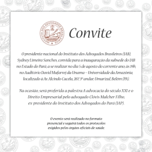 [IAB] Convite Inauguração Subsede do Estado do Pará