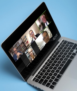 Da esq. para a dir., no alto, Marcílio Franca, João Relvão Caetano e Miro Teixeira; embaixo, Laura Berquó e Marcelo Neves