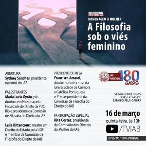 [Webinar - Papo com o IAB] Homenagem à Mulher - A Filosofia sob o viés feminino
