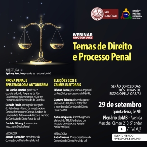 [Webinar - Papo com o IAB] Temas de Direito e Processo Penal
