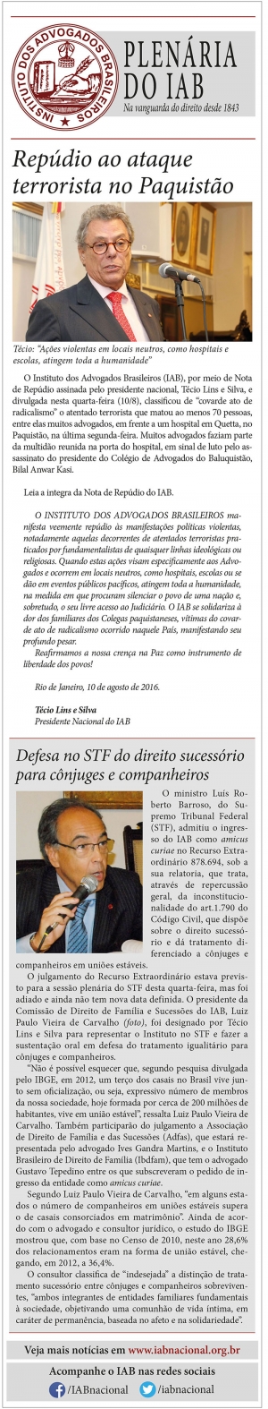 Repúdio ao ataque terrorista no Paquistão