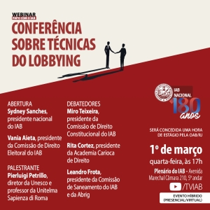 Conferência sobre técnicas do lobbying terá palestra de diretor da Unesco no IAB