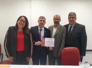 Da esq. para a dir., Mariana Marun, Sydney Limeira Sanches, Sérgio Sant’Anna e Hélio Borges