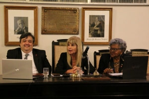  Da esq. para a dir., Bernardo Cabral, Rita Cortez e Edmée da Conceição Cardoso