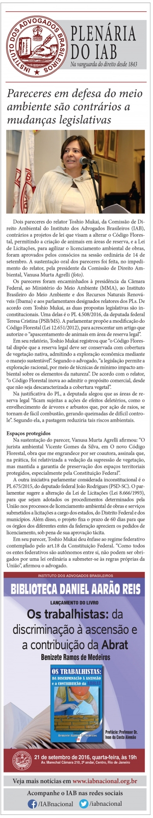 Pareceres em defesa do meio ambiente são contrários a mudanças legislativas