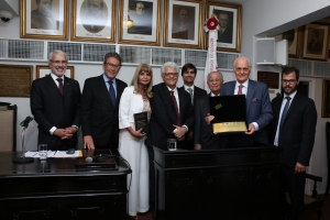 Da esq. para a dir., Carlos Eduardo Machado, Antonio Laért Vieira Junior, Rita Cortez, Manoel Messias Peixinho, Emerson Affonso da Costa Moura, Sergio de Andréa Ferreira, Pedro Augusto Guimarães e André Saddy