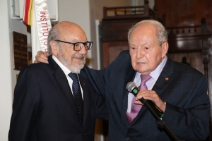 Os homenageados Sergio Tostes e Bernardo Cabral