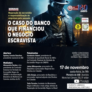 Papel do Banco do Brasil no financiamento da escravidão será debatido no IAB