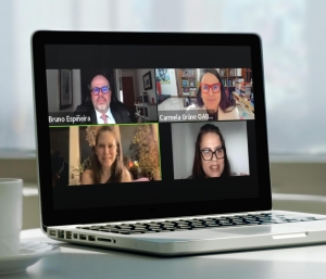 Da esq. para a dir., no alto, Bruno Espiñeira Lemos e Carmela Grüne; embaixo, Maíra Fajardo Linhares Pereira e Érica Guerra 