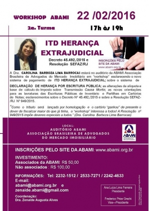Workshop Abami - Itd Henrança Extrajudicial