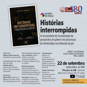 IAB | Saindo do Prelo - Histórias interrompidas