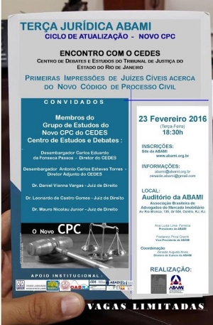 Ciclo de Atualização Novo CPC - Primeiras Impressões de Juízes Cíveis acerca do Novo Código de Processo Civil