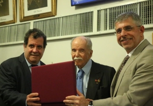 Da esq. para a dir., Villemor Amaral Neto, Villemor Amaral Filho e Sydney Limeira Sanches