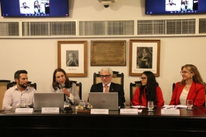 Da esq. para a dir., Pedro Machado, Marcia Dinis, Carlos Eduardo Machado, Ariel Oliveira e Raisa Ribeiro