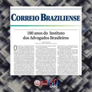 ‘Correio Braziliense’ publica artigo do presidente Sydney Sanches sobre os 180 anos do IAB