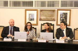 Da esq. para a dir., Ilan Leibel Swartzman, Daniela Garcia Giacobbo, Marcia Dinis e Bernardo Gicquel