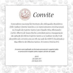 Solenidade de Inauguração da subsede do IAB no Espírito Santo