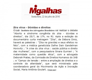 Zika vírus - dúvidas e direitos
