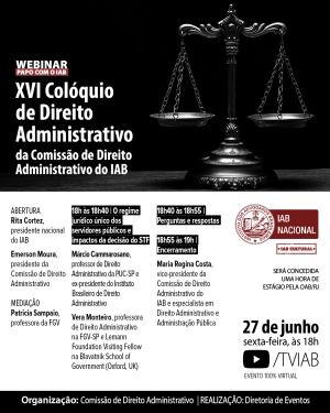 IAB realiza colóquio de Direito Administrativo para debater o regime jurídico único dos servidores públicos