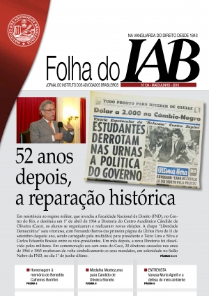 Folha do IAB - Edição 134 - Maio / Junho - 2016