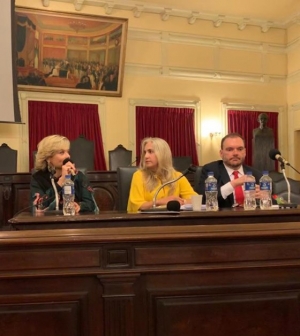 Da esq, para a dir., Silvia Correia, Isabel Lemos e Daniel Rocha Mendes