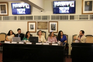 Da esq. para a dir., Maria Emília Ururahy, Alexis Cavichini Teixeira de Siqueira, Luisa Cristina Bottrel Souza, Adriana Brasil Guimarães, Carla Alcofra Tocantins, Alice Moreira Franco e Gustavo Bandeira