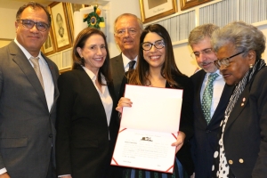 Da esq. para a dir., Jorge Rubem Folena, Marcia Dinis, Eduardo Antônio Kalache, Ana Claudia Ferreira França Correa, Sydney Sanches e Edmée da Conceição Cardoso