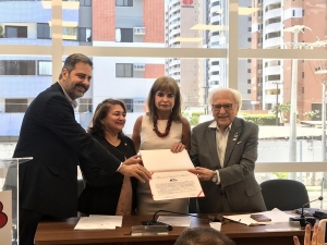 Da esq. para a dir., Erinaldo Dantas, Maria Vital da Rocha, Rita Cortez e João Gonçalves de Lemos