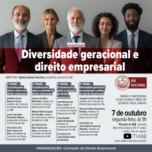 Diversidade geracional no Direito Empresarial será tema de debate no Instituto dos Advogados