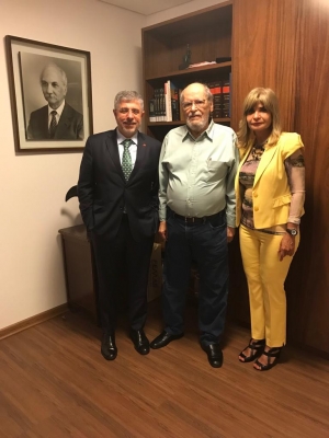 Da esq. para a dir., Sydney Sanches, Sepúlveda Pertence e Rita Cortez 