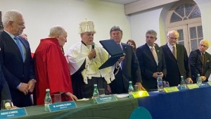 Da esq. para a dir., Alexandre Agra Belmonte, Bernardo Cabral, Paulo César Martinez y Alonso, Luiz Fux, Sydney Limeira Sanches, Arno Wehling e Sergio Fonta