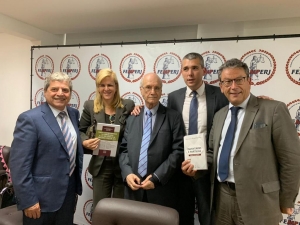 Da esq. para a dir., Paulo Cezar Pinheiro Carneiro, Ana Tereza Basílio, Leonardo Greco, Humberto Dalla e Antonio Laért Vieira Junior