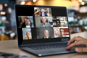  Da esq. para a dir., no alto, Leonel Pires Ohlweiler; no meio, Oscar Bittencourt Neto, Felipe Rhamnusia e Emerson Moura; embaixo, Maria Regina Costa, Weida Zancaner e Adriana Brasil Guimarães