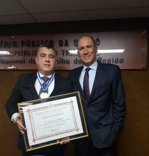 ​​​​​​​O homenageado Fabio Goulart Villela e Paulo Renato Fernandes da Silva