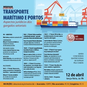 [Webinar - Papo com O IAB] Transporte Marítimo e Portos - Aspectos jurídicos dos gargalos setoriais