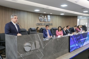 Sydney Limeira Sanches na tribuna do Conselho Federal da OAB