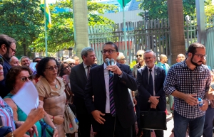 Daniel Apolônio participa de ato em defesa da Justiça do Trabalho