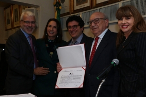 Da esq. para a dir., Carlos Eduardo Machado, Marcia Dinis, Fábio Tofic, Sergio Tostes e Kátia Tavares