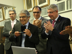 Da esq. para a dir., Guilherme Calmon, Ayres Britto, Jorge Rubem Folena e Sydney Limeira Sanches