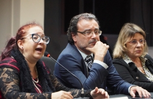 Da esq. para a dir., Vânia Aieta, Joelson Dias e Ana Amélia Menna Barreto